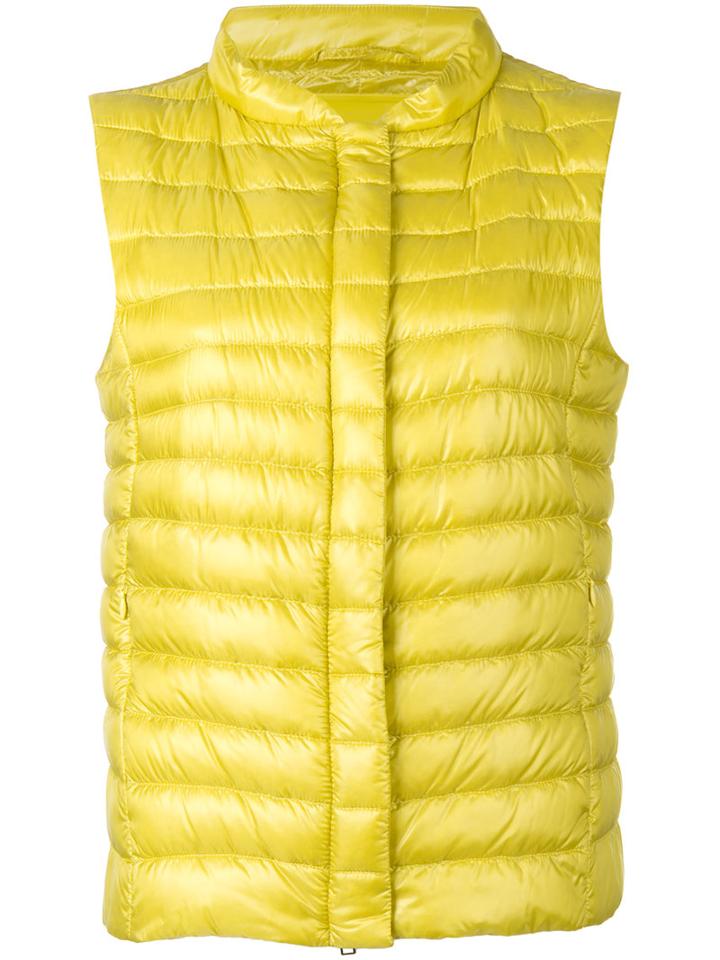 Herno Padded Gilet, Women's, Size: 42, Yellow/orange, Polyamide/feather Down