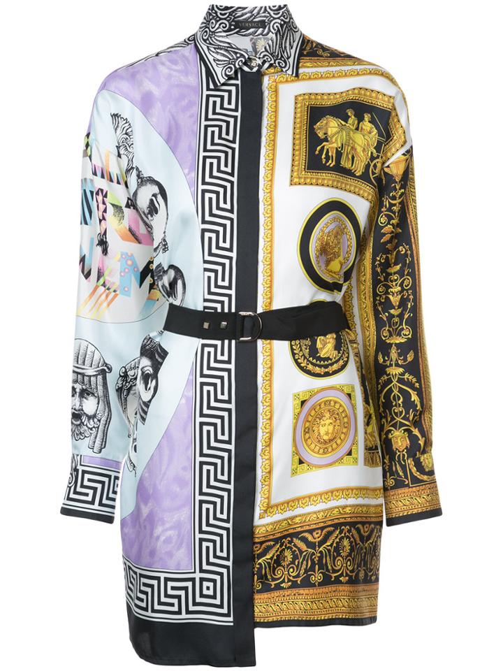 Versace Barocco Frames Shirtdress - White