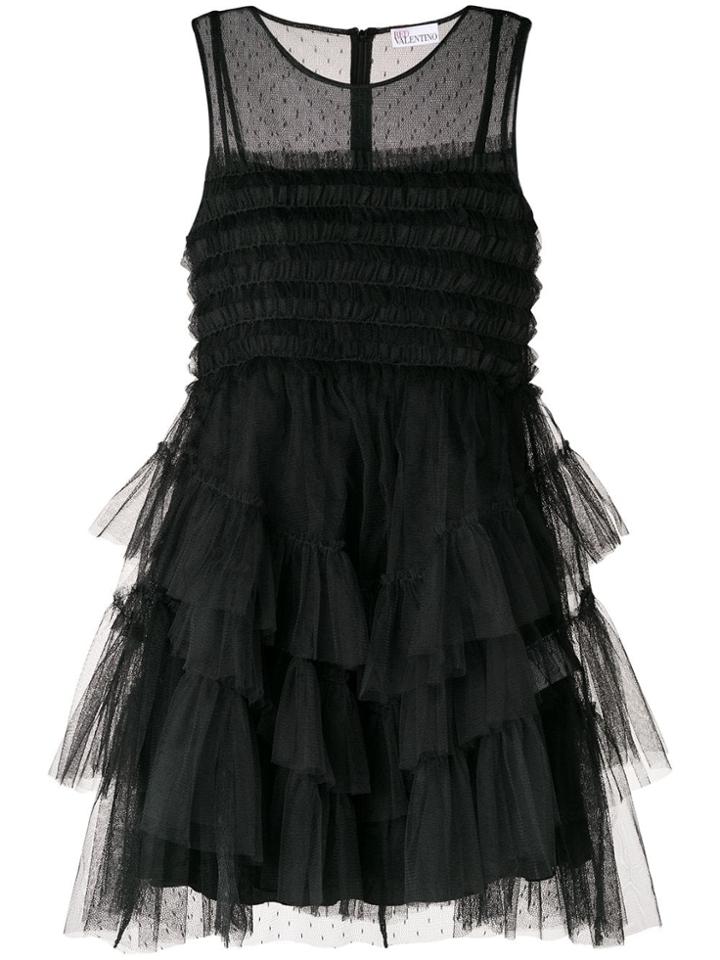 Red Valentino Tulle Mini Dress - Black