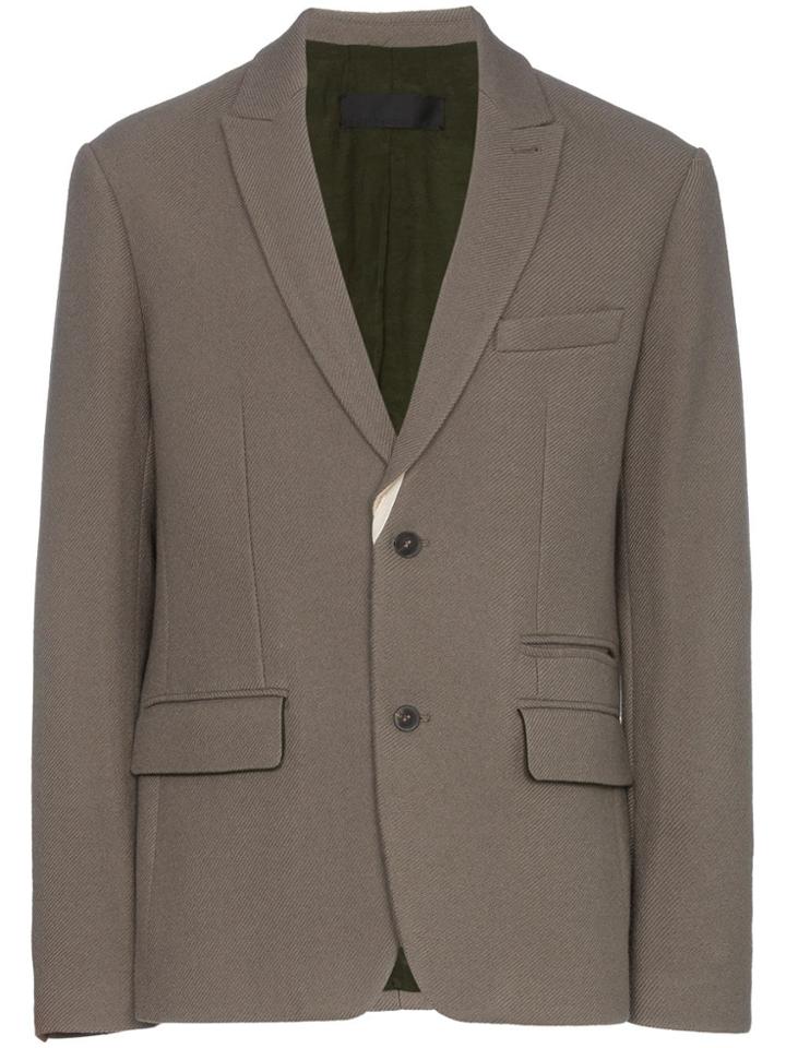 Haider Ackermann Single-breasted Wool Blazer - Nude & Neutrals