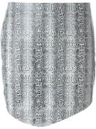 Jay Ahr Python Print Asymmetric Hem Skirt