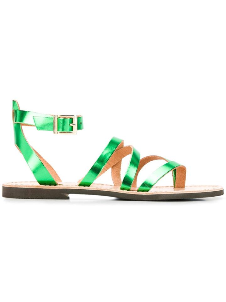 P.a.r.o.s.h. Crossover Strap Sandals - Green