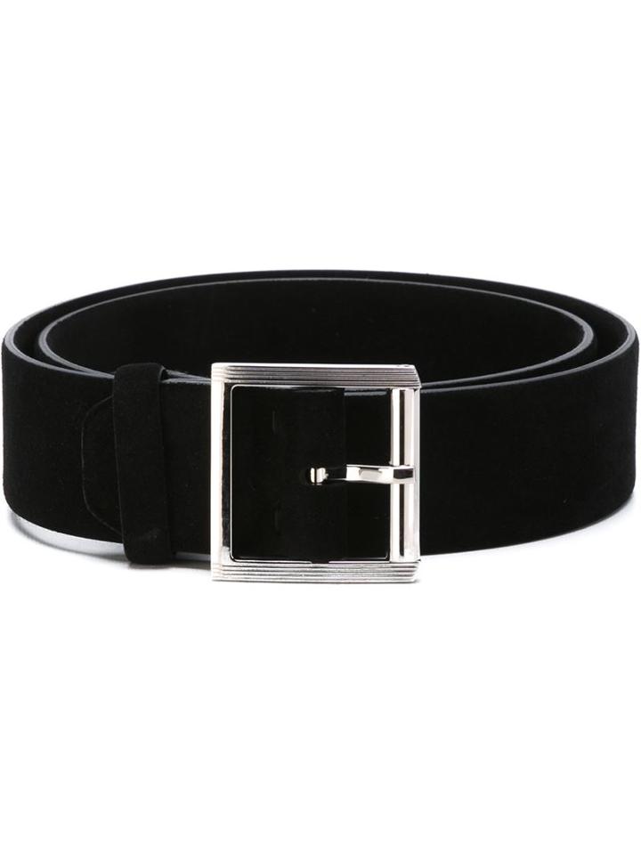 Kiton Classic Belt, Men's, Size: 95, Black, Leather