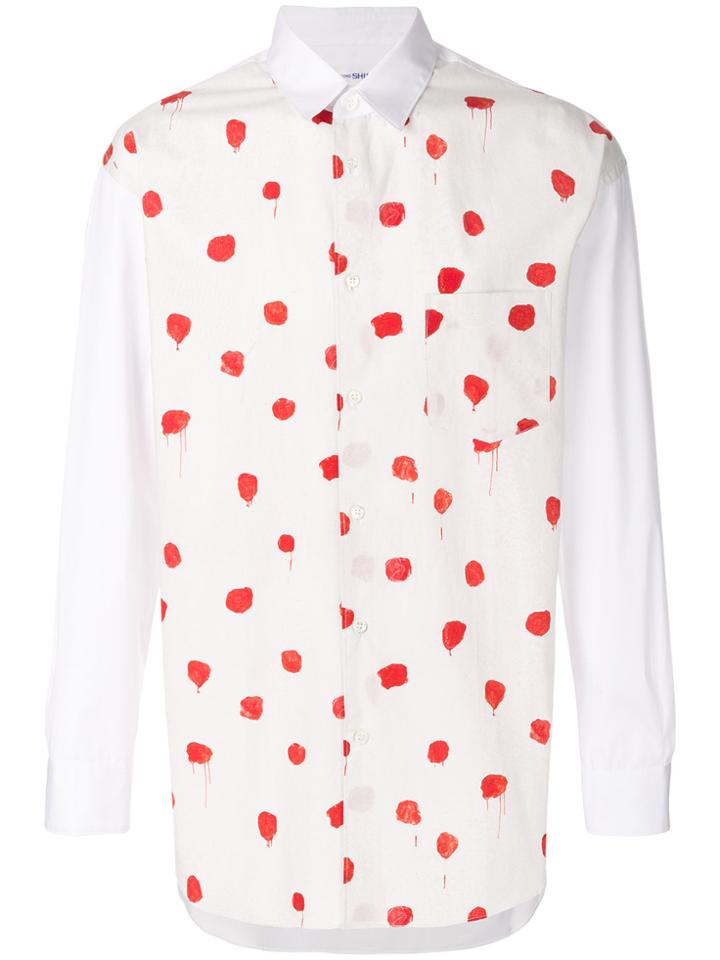 Comme Des Garçons Shirt Polka-dot Shirt - White