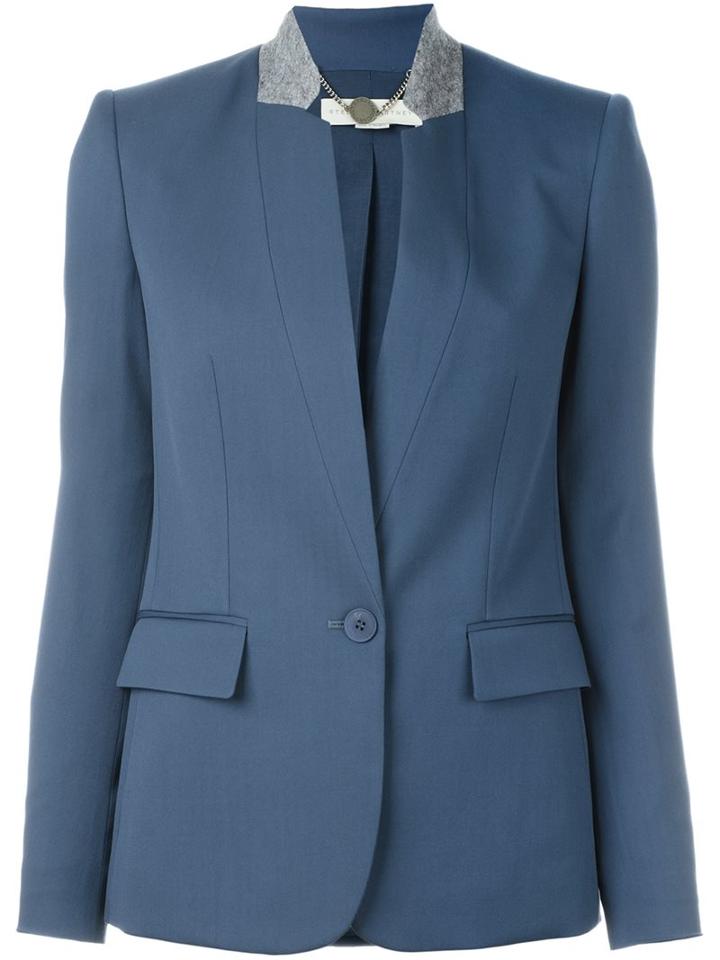 Stella Mccartney 'ingrid' Jacket, Women's, Size: 46, Blue, Cotton/viscose/wool