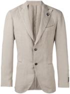 Lardini Two-button Suit, Men's, Size: 50, Nude/neutrals, Hemp/polyester