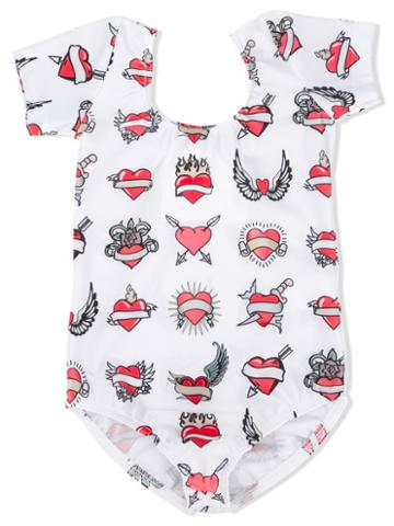 Caroline Bosmans - Printed Swimsuit - Kids - Polyester/spandex/elastane - 4 Yrs, White