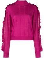 Kenzo Ruffle Trim Jumper - Pink