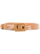 Lanvin Shiny Leather Buckle Belt - Brown