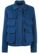 Odeeh Patch Pocket Jacket, Women's, Size: 40, Blue, Cotton/lyocell/viscose/polyester
