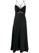 Victoria Beckham Lace Details Slip Dress - Black
