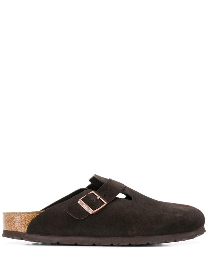 Birkenstock Boston Suede Clogs - Brown