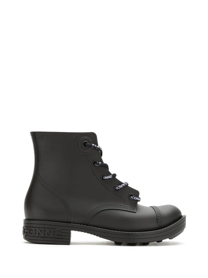 À La Garçonne À La Garçonne + Melissa Combat Boots - Black