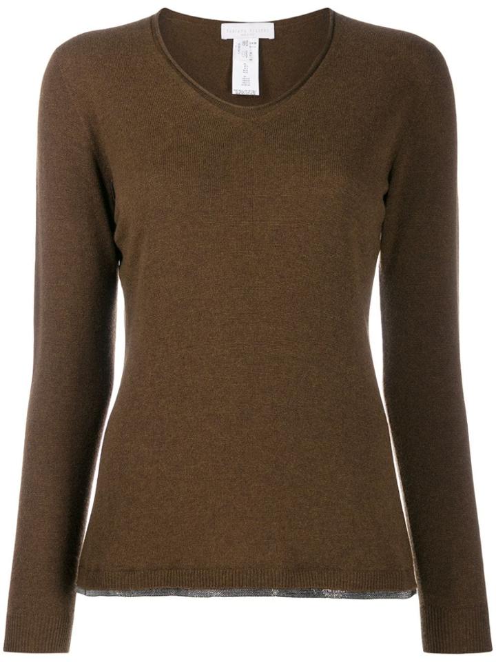 Fabiana Filippi Round Neck Knit Sweater - Brown