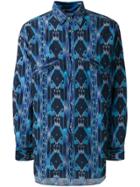 Kenzo Vintage Geometric Print Shirt - Blue