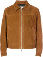 Ami Alexandre Mattiussi Suede Leather Zipped Jacket - Brown