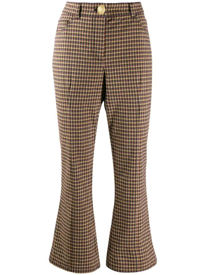 Derek Lam 10 Crosby High-waisted Kick Flare Trousers - Brown