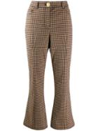 Derek Lam 10 Crosby High-waisted Kick Flare Trousers - Brown