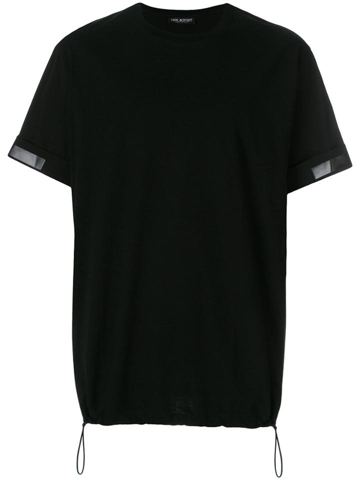 Neil Barrett Block Stripe Cuffs T-shirt - Black