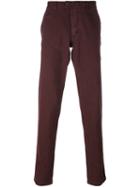 Fay Classic Chino Trousers, Men's, Size: 50, Pink/purple, Cotton/spandex/elastane