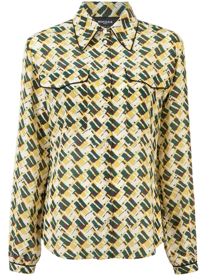 Rochas Graphic Print Shirt - Green