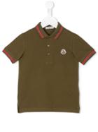 Moncler Kids Classic Logo Polo Shirt, Boy's, Size: 12 Yrs, Green