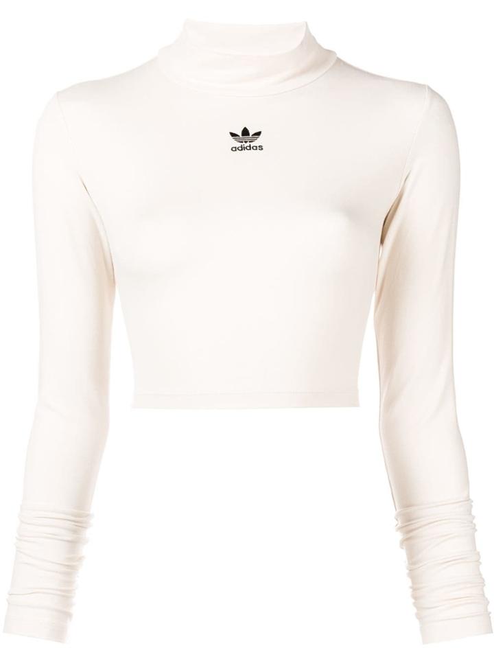 Adidas Cropped Jersey Sweater - Nude & Neutrals