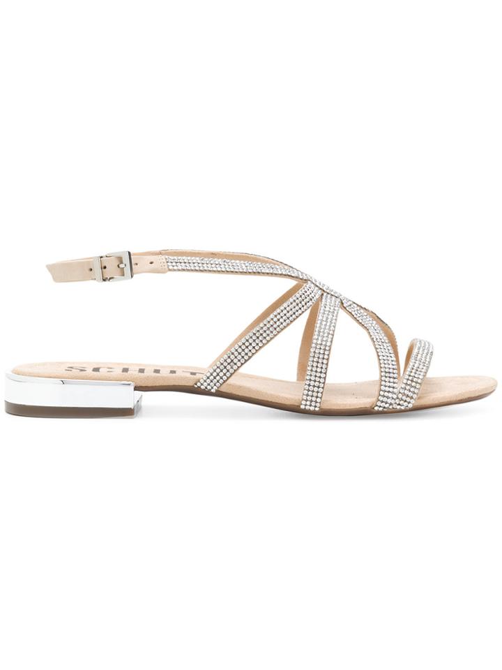 Schutz Embellished Sandals - Nude & Neutrals