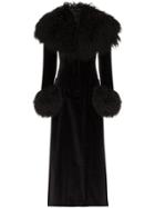 Rockins Rckns Ct Lng Wde Shrlg Cllr Cuffs Fttd V - Black