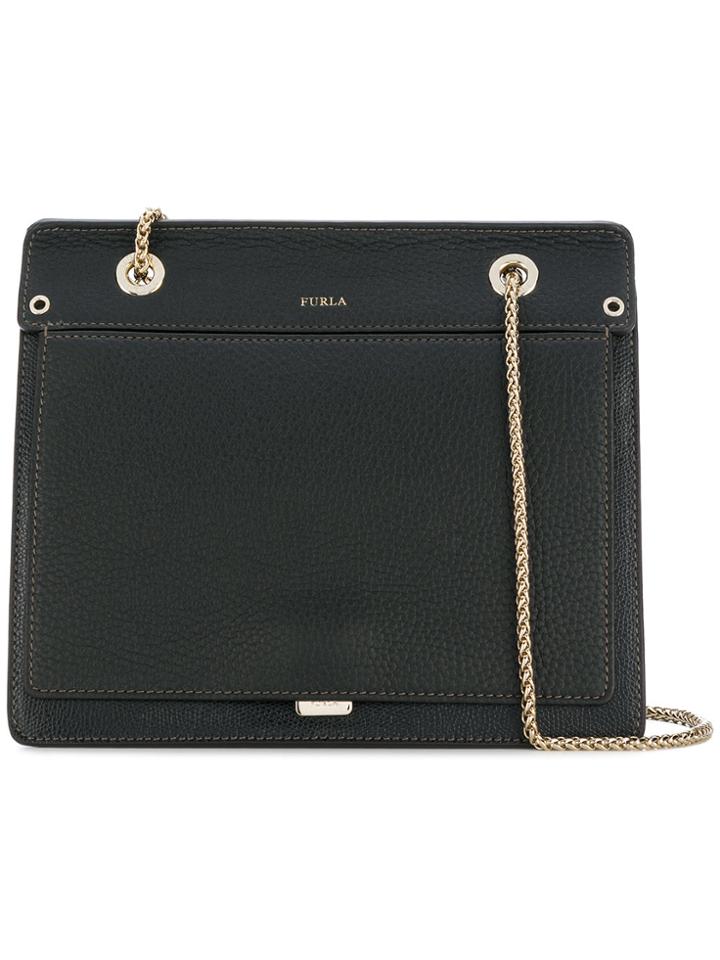 Furla Pebbled Texture Shoulder Bag - Black