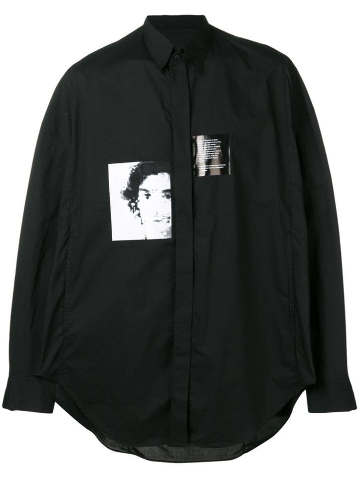 Julius Graphic Print Shirt - Black