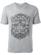 Pierre Balmain Logo Print T-shirt, Men's, Size: 50, Grey, Cotton/polycarbonite
