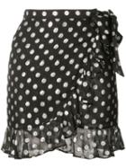 Dodo Bar Or - Polka Dot Ruffle Skirt - Women - Viscose/metallic Fibre - 44, Black, Viscose/metallic Fibre