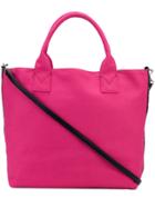 Pinko Embellished Branding Tote Bag - Pink & Purple