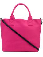 Pinko Embellished Branding Tote Bag - Pink & Purple