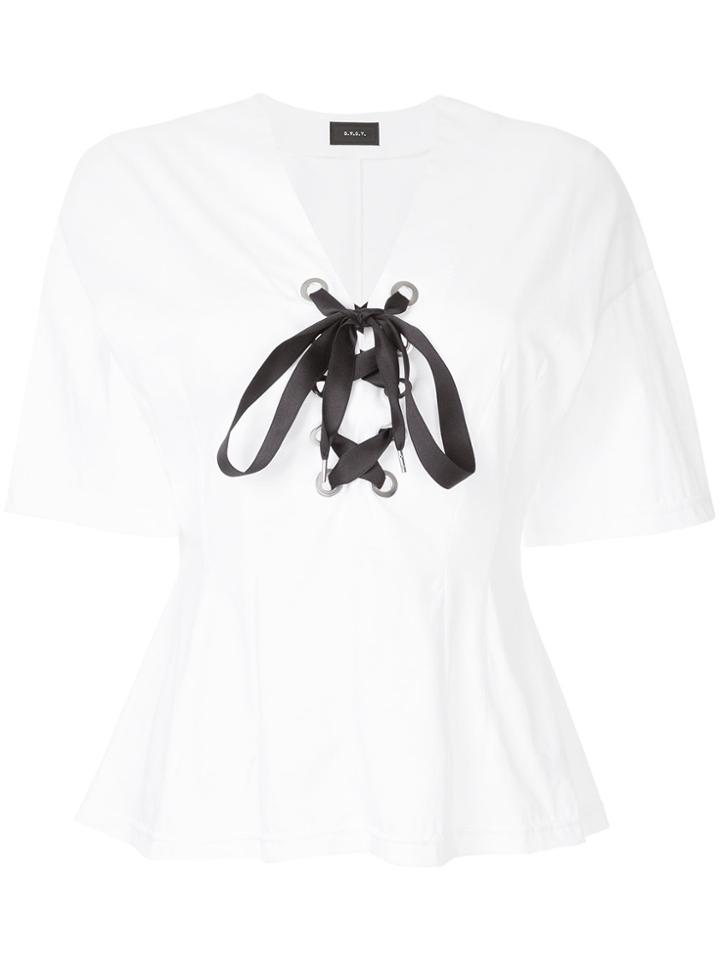 G.v.g.v. Lace-up Top - White