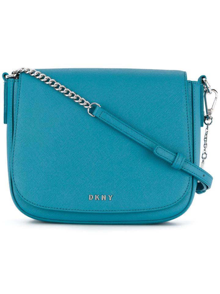Dkny Foldover Shoulder Bag - Blue