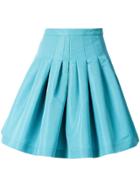 Red Valentino Faille Pleated Skirt - Blue