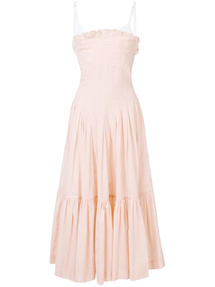 Erika Cavallini Strapless Flared Dress - Pink & Purple