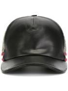 Bally Contrast Front Baseball, Men's, Size: 58, Black, Lamb Skin/polyamide/polyester/cotton