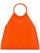 Michael Kors Circle Handle Tote Bag, Women's, Yellow/orange, Calf Leather