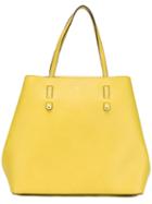 Furla Plain Tote Bag, Women's, Yellow/orange, Leather/nylon/polyurethane