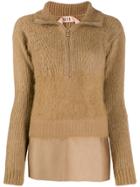 Nº21 Layered-hem Jumper - Neutrals
