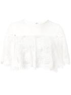 Mcq Alexander Mcqueen Frayed Top - White