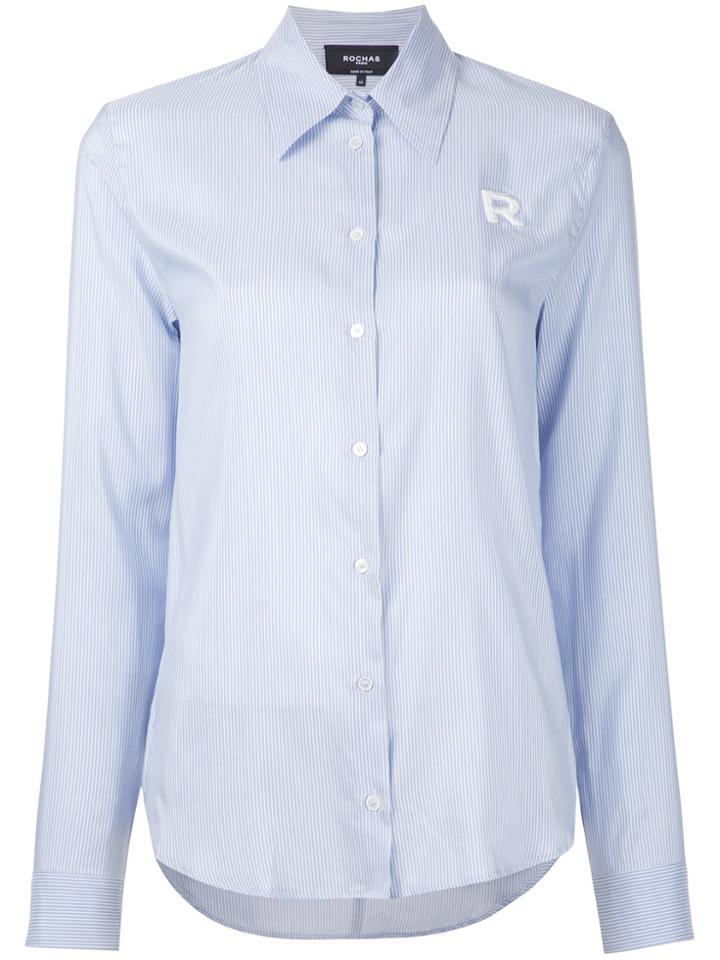 Rochas Embroidered R Shirt - Blue