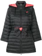 Emporio Armani Padded Single Breasted Coat - Black