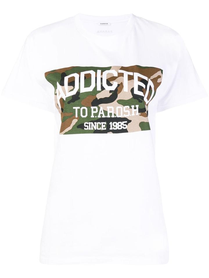 P.a.r.o.s.h. Camouflage Print T-shirt - White