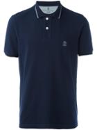 Brunello Cucinelli Classic Polo Shirt, Men's, Size: Xl, Blue, Cotton