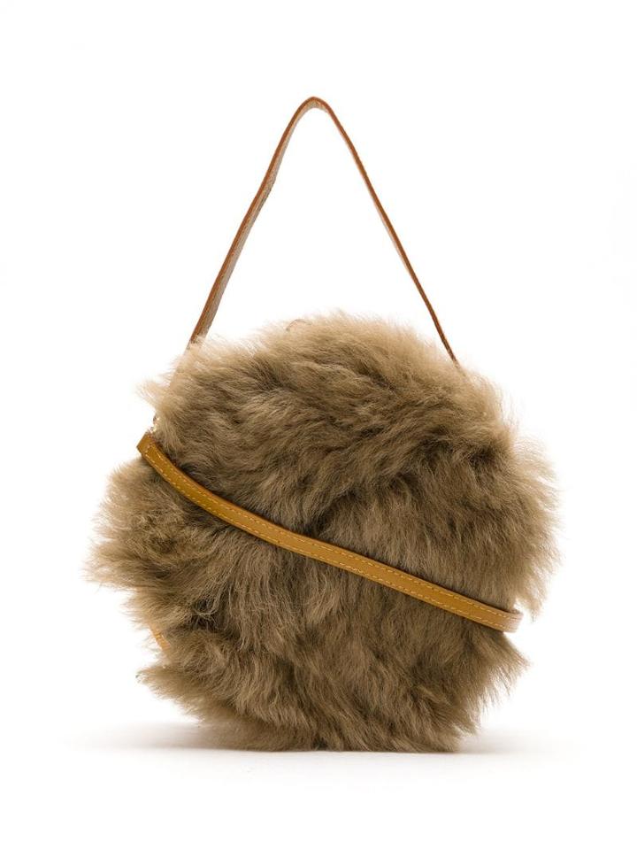 Serpui Fur Shoulder Bag - Brown