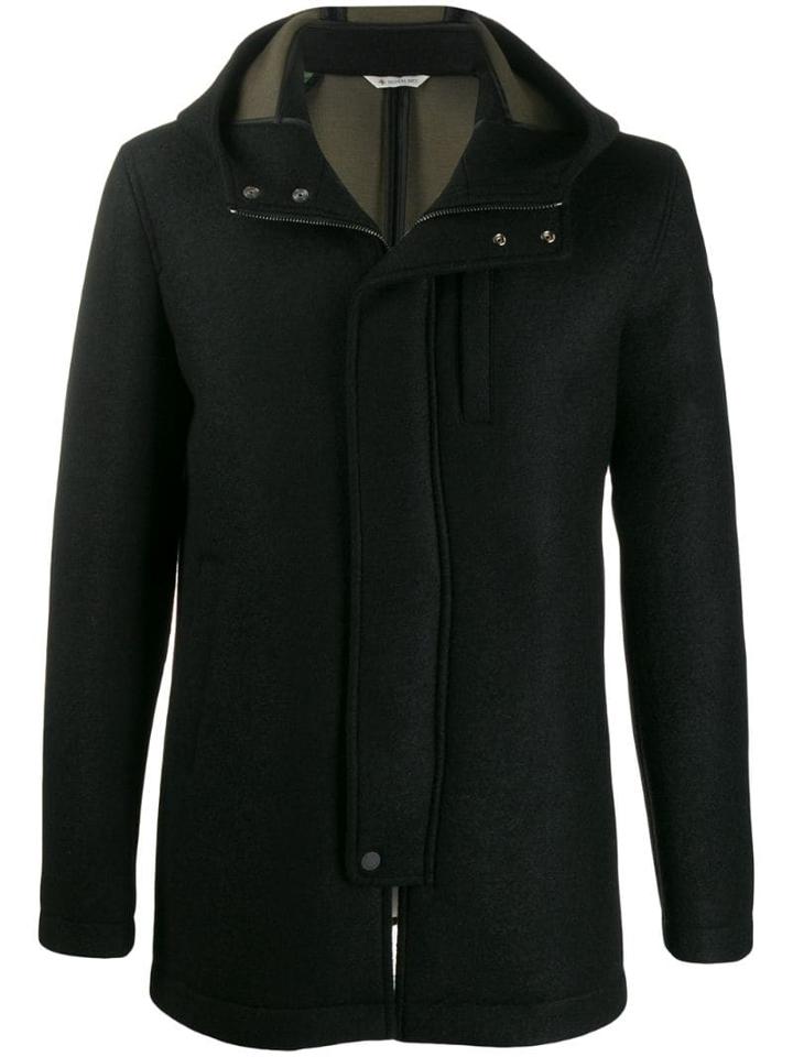 Manuel Ritz Concealed Hooded Coat - Black